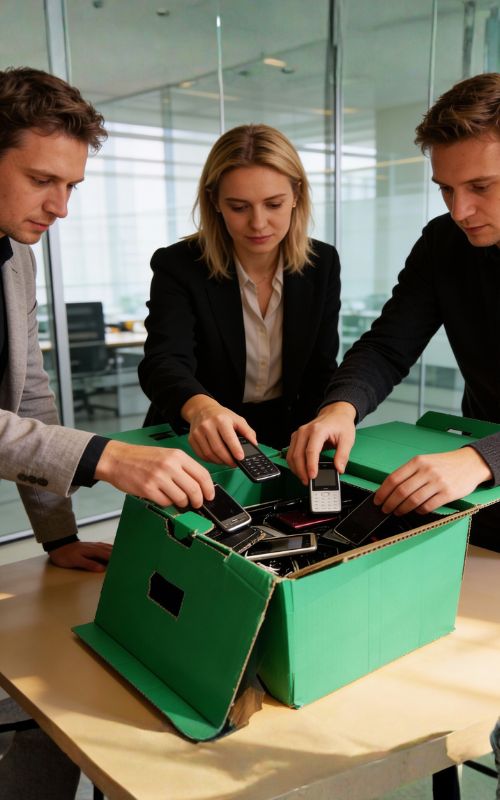 Hromada starých mobilních telefonů